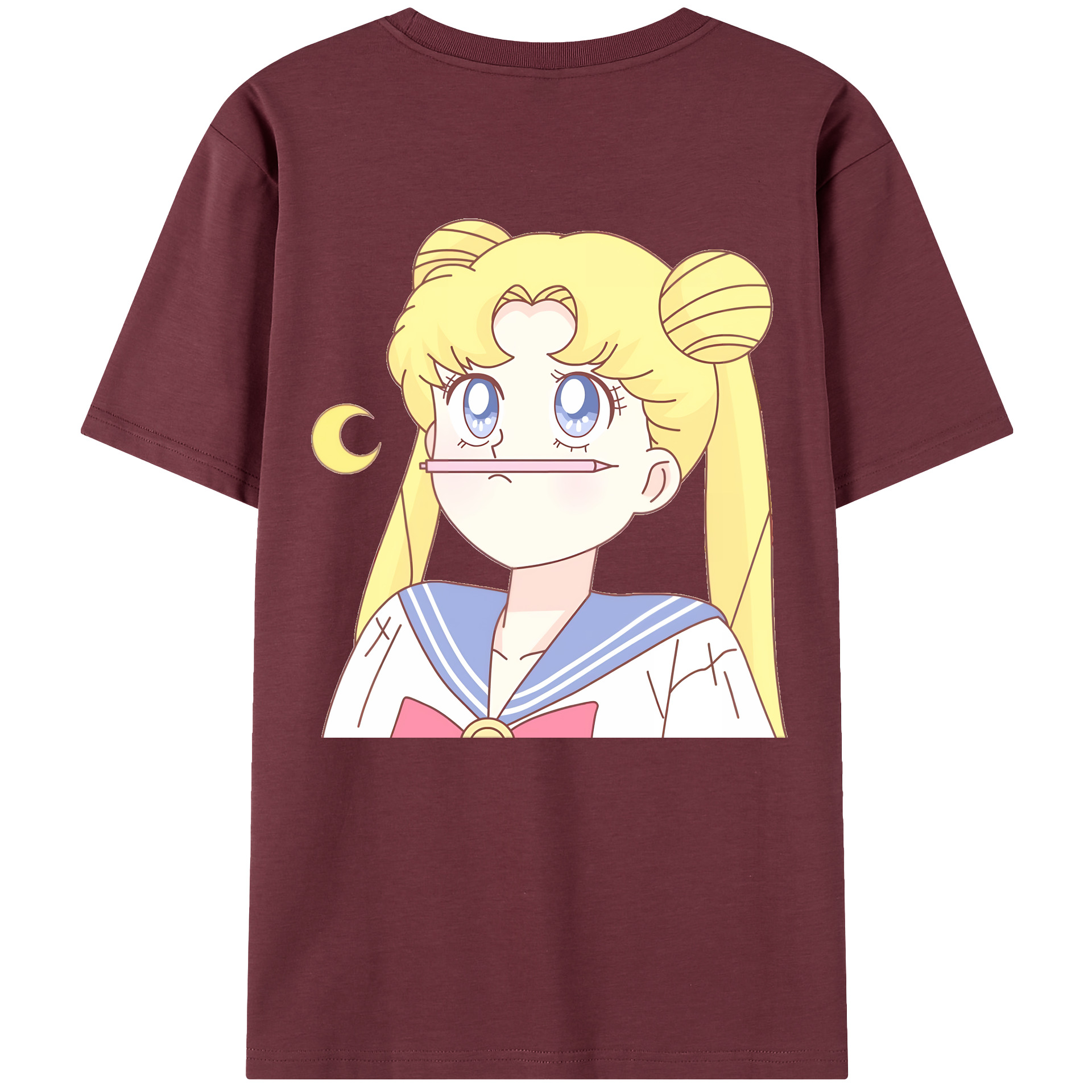 （画像用） 美少女戦士セーラームーン 愛野 美奈子 あいの みなこ Sailor Moon Aino Minako 綿100％半袖Tシャツ（背面プリント）